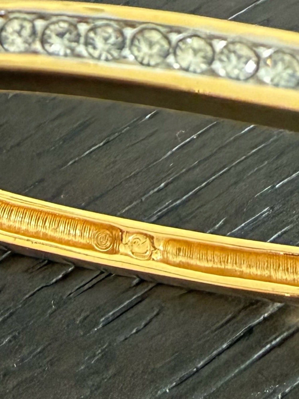 Swarovski Gold Hinged Bracelet - Picture 7 of 7
